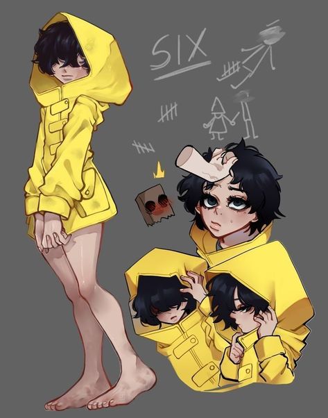 Mono Fanart Little Nightmares, Six X Mono Little Nightmares, Six Little Nightmares Fanart, Nightmares Art, Little Nightmares Fanart, Little Nightmares, Drawing Reference Poses, Art Inspiration Drawing, Cute Characters