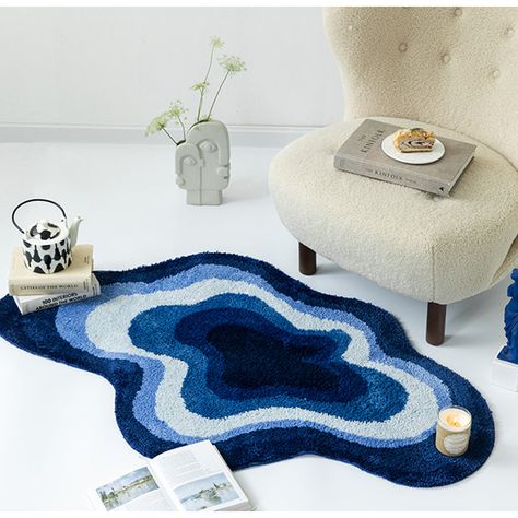 Warm Tone Colors, Cloud Rug, Indoor Mat, Bedroom Items, Bathroom Carpet, Stylish Rugs, Cloud Shapes, Blue Clouds, Baddie Makeup