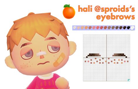 Acnh Eyebrow Designs, Alakazam Pokemon, Acnh Custom Design, Eyebrow Design, Animal Crossing 3ds, Animals Crossing, Ac New Leaf, Animal Crossing Funny, Animal Crossing Fan Art