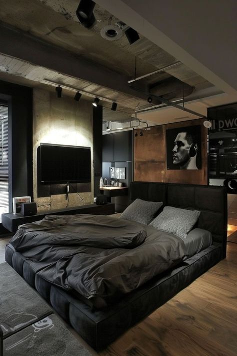 #Home_Exchange_France #Home_Energie #Home_Edward_Sharpe #Home_Editing #Home_Economics #Home_Emoji #Home_Edith_Whiskers #Home_Exchange_Avis #Home_Equity_Line_Of_Credit Dark Modern Bedroom, Male Bedroom Ideas, Industrial Bedroom Design, Bedroom Ideas For Men, Masculine Interior, Masculine Bedroom, Dark Modern, Moody Bedroom, Dark Bedroom