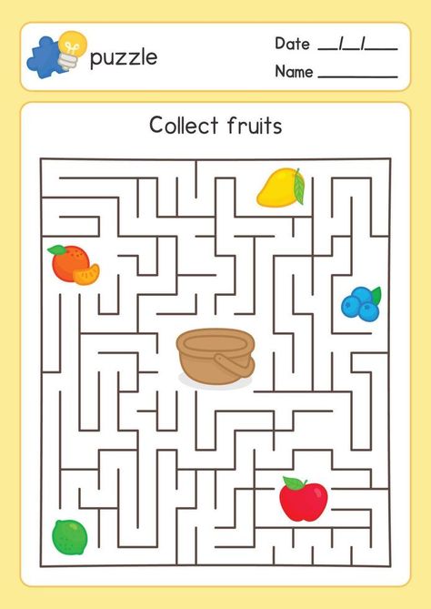 put fruit in basket maze game exercises sheet kawaii doodle vector cartoon Food Games For Kids, Fruit In Basket, In Basket, Fruit Games, Maze Games For Kids, Maze For Kids, Game Fruit, Kawaii Doodle, Maze Worksheet