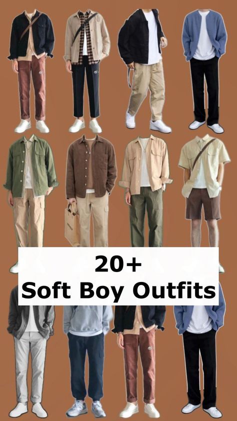 Soft Boy Aesthetic Outfits, Teenager Outfits Boys, Capsule Wardrobe Men, Soft Boy Outfits, Soft Boy Aesthetic, Stranger Things Outfit, Mens Shorts Outfits, Teen Boy Outfits, Stylish Men Casual