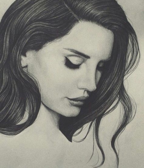 Lana Del Rey #LDR #art by Peter Curtis Lana Del Rey Portrait Drawing, Lana Del Rey Drawing, Ldr Art, Portraits Pencil, Celebrity Drawing, Illusion Kunst, Graphite Portrait, Portrait Au Crayon, Lana Del Rey Art