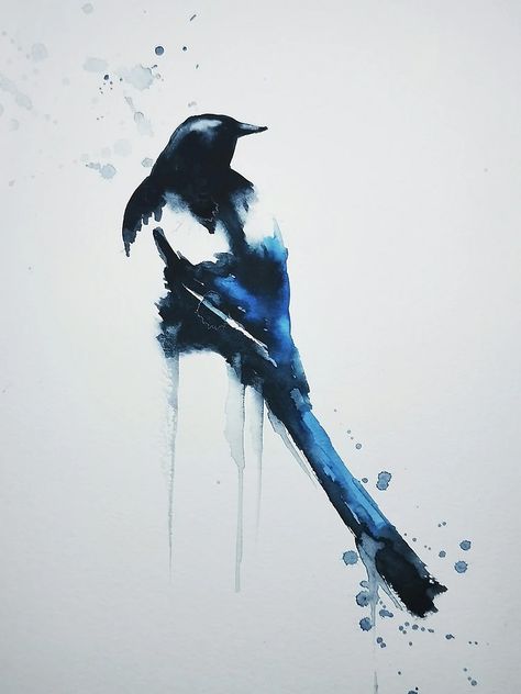 "Magpie Watercolour by Emma Parrish" Art Print for Sale by Emma Parrish | Redbubble Magpie Tattoo, Magpie Art, Dreamy Art, Magpie, Garden Art, Crayon, Watercolor Paintings, Birds, Art Print