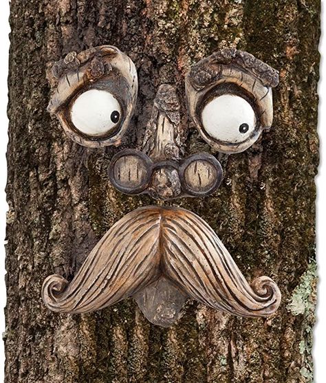 Fairy Doors On Trees, Fairy Garden Doors, Whimsical Tree, Yard Ornaments, Outdoor Trees, Tree Faces, Tree Tree, Lawn Edging, Outdoor Patio Ideas