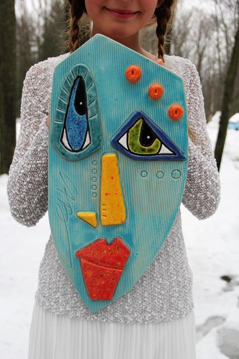 Metal Art Projects Ideas, Art Projects Ideas, Abstract Face Art, Picasso Art, Keramik Design, Cardboard Art, School Art Projects, Metal Art Diy, Masks Art