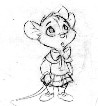 Olivia from The Great Mouse Detective Great Mouse Detective, Mouse Detective, The Great Mouse Detective, Mouse Illustration, Character Design Cartoon, Mouse Drawing, Disney Sketches, Disney Concept Art, Cartoon Sketches