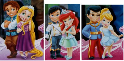 Chibi Disney, Disney Amor, Baby Disney Characters, Disney Princess Babies, Walt Disney Princesses, Princess And Prince, Disney Babies, Disney Prince, Disney Princesses And Princes