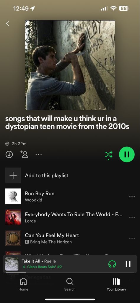 Different Types Of Playlists, Best Spotify Playlists For Every Mood, Songs That Make You Feel Like Your In A Movie, Types Of Playlists To Make, Pop Music Aesthetic, Dystopian Playlist, Movies To Watch If You Like Euphoria, Music Reccomendations Tiktok, Playlist Name