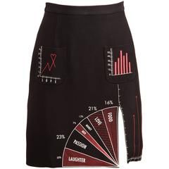 Iconic 1990s Moschino Vintage Love Charts + Graphs Skirt Moschino Vintage, Look Retro, Vintage Skirts, White Skirt, Skirt Design, Vintage Love, Clothes Collection, Art Clothes, Handmade Clothes