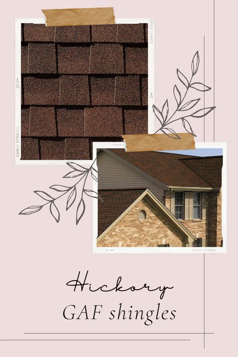 GAF Timberline® NS Shingles in Hickory Weathered Wood Shingles Timberline, Gaf Camelot Ii Shingles, Gaf Timberline Shingles Hickory, Gaf Shakewood Shingles, Gaf Timberline Shingles, Certainteed Driftwood Roof Shingles, Timberline Shingles, Shingle Colors, Roof