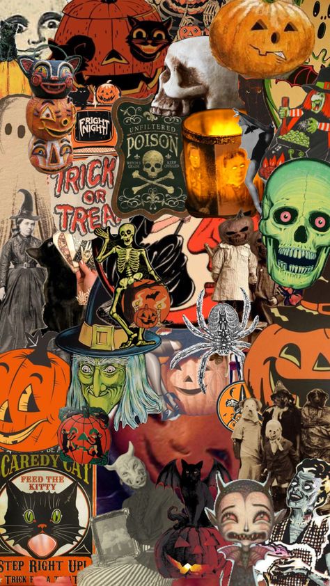 Retro Halloween Wallpaper, Halloween Wallpaper Backgrounds, Halloween Retro, Wallpaper Halloween, Halloween Inspo, Halloween Backgrounds, Background Vintage, Anime Best Friends, Retro Halloween