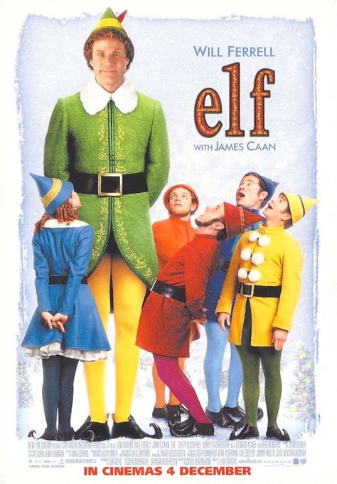 Christmas Movie Wallpaper, Will Ferrell Elf, Elf 2003, Suns Basketball, Vintage Movie Posters, Christmas Movie Night, Best Christmas Movies, Poster Christmas, Elf Movie