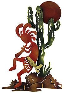 Kokopelli Designs, Southwest Wall Decor, Kokopelli Tattoo, Aztec Quilt, Kokopelli Art, Unique Metal Wall Art, Cactus Tattoo, Painted Wall Art, Southwestern Art