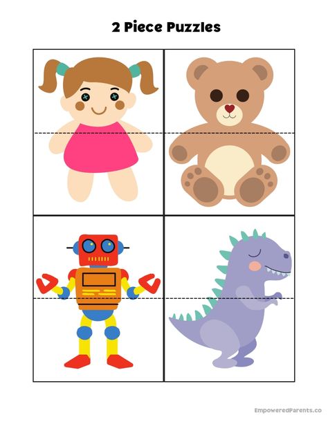 Puzzles For Kindergarten, Toy For Kids, Toys Printable, Puzzle Activity, Popsicle Stick Puzzles Printable, Toys Activities For Kids, Puzzles For Preschoolers, Picture Puzzle, Puzzle Activity For Kids