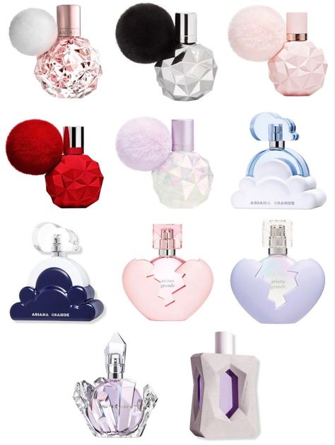 Ariana Grande Perfume Set, Perfume Ariana Grande, Ariana Perfume, Ariana Grande Fragrance, Ariana Grande Perfume, Perfume Organization, Ariana Grande Fans, Pink Perfume, Vanilla Perfume