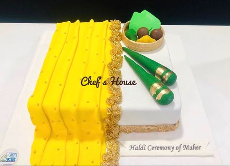 #HaldiCake #MehndiCake  We take orders for all kind of cakes and desserts for all occasions.  To order please 📞+8801962335577 or Simply Inbox us on Facebook @ “Chef's House" or Instagram @ chefshousebd 📨  Follow us https://www.instagram.com/chefshousebd  Chef’s House A.K. Centre (1st Floor) 1385 CDA Avenue, East Nasirabad (Opposite to Hotel Lords Inn) Chattogram   #ChefsHouse #DripCake #MacaronDripCake #MirrorGlazeCake #WeddingCake #AnniversaryCake #BirthdayCake #FloralCake #FondantCake #Theme Mehendi Cake Designs, Haldi Theme Cake, Mehndi Cake Ideas, Mehandi Cake, Haldi Cake, Mehendi Cake, Saree Cake, Mehndi Cake, Heart Shaped Wedding Cakes