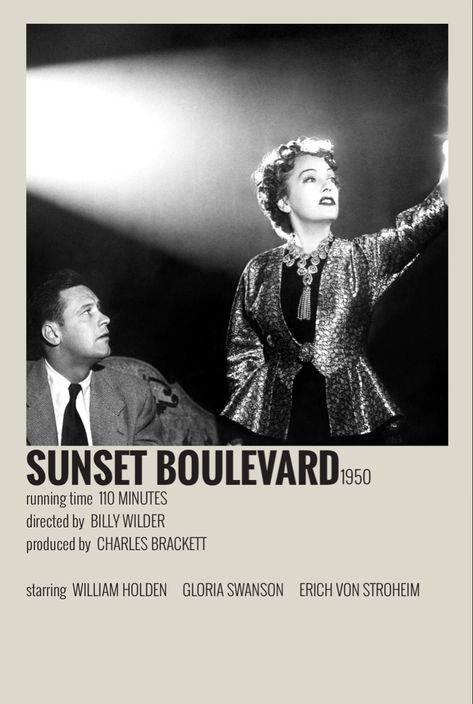 Sunset Boulevard Movie, 50s Movies, Polaroid Movies, Classic Movies List, Erich Von Stroheim, Movie Suggestions, 50s Aesthetic, Classic Movie Quotes, Gloria Swanson