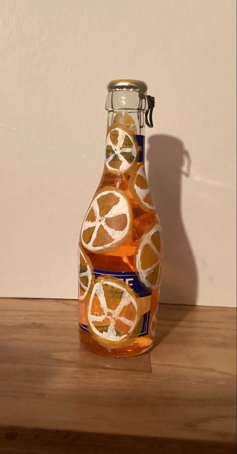 Aperol Painted Bottle