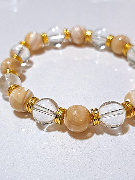 Crystal Jewelry Ideas, Ocean Bracelet, Diy Bracelets Patterns, Energy Bracelets, Beads Bracelet Design, Website Creation, Pearl Hoop Earrings, Jewerly Diy, Diy Bracelet