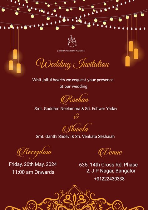 Wedding Invitation Card Maker Crafty Art Online Graphic Design Tool... Invitation Card Maker, Online Graphic Design, Wedding Invitation Card, Graphic Design Tools, Card Maker, Wedding Invitation Cards, Invitation Card, Invitation Cards, Online Art