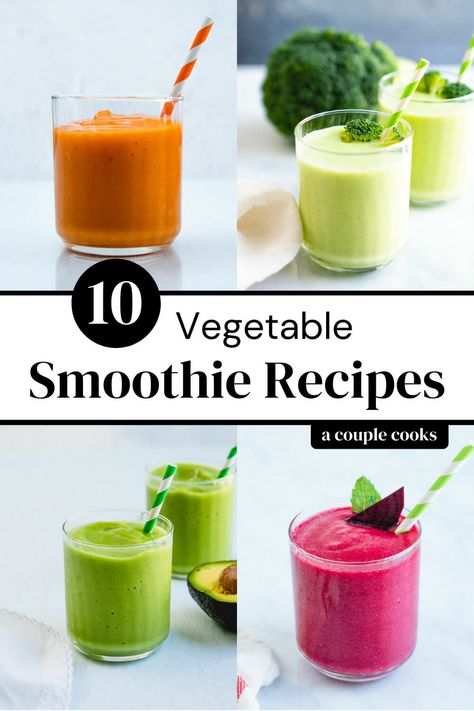 These vegetable smoothie recipes are full of flavor and healthy ingredients. Here are the all best veggie smoothies to try! #vegetablesmoothie #vegetablesmoothierecipes #vegetablesmoothierecipe #veggiesmoothie #veggiesmoothierecipes #smoothie #healthy #easy Healthy Veggie Smoothies, Broccoli Smoothie, Veggie Smoothie Recipes, Celery Smoothie, Vegetable Smoothie Recipes, Vegetable Smoothie, Cucumber Smoothie, Fruit Vegetable Smoothie, Smoothie Recipes With Yogurt