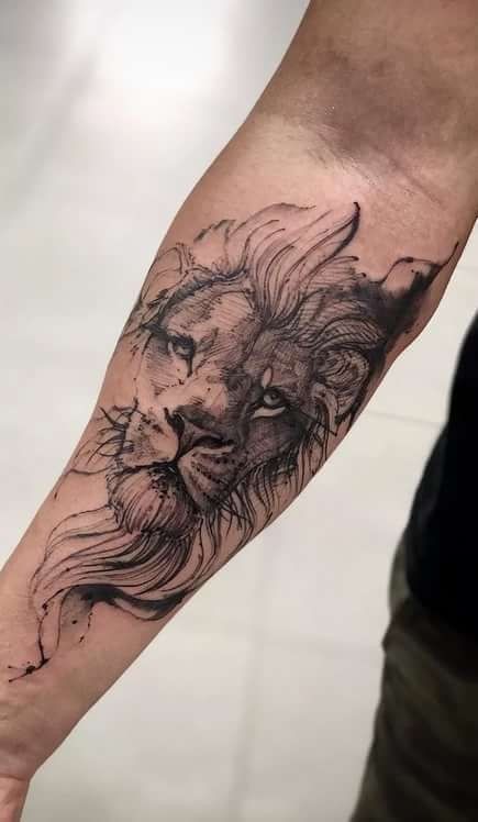 Tattoos Representing Strength, Gotik Tattoo, Lion Forearm Tattoos, Lioness Tattoo, Lion Tattoo Sleeves, Mens Lion Tattoo, Female Lion, Lion Tattoos, Lion Head Tattoos