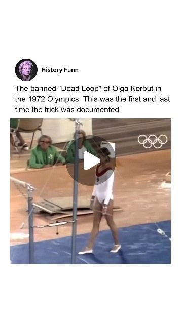 History on Instagram: "The Dead Loop is one of the most dangerous gymnastics tricks ever performed.

Belarusian gymnast Olga Korbut, known as "The Sparrow of Minsk," first executed it at the 1972 Munich Olympics.

Despite her flawless execution, which earned her a score of 9.8/10, the trick was banned the same year due to its life-threatening risks.

Korbut's move has since become a legendary moment in gymnastics history, showcasing her extraordinary skill and finesse.

#olympics #history" Olga Korbut, Gymnastics History, Gymnastics Moves, 1972 Olympics, Gymnastics Tricks, Minsk, Gymnast, World Records, The Dead