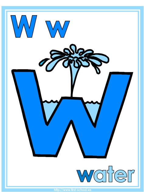 W Is For Craft, Letter W Activities For Preschool, Water Theme Preschool, Letter W Crafts, Letter W Activities, Handwriting Worksheet, Alphabet Crafts Preschool, Alphabet Letter Crafts, Preschool Lesson Plan