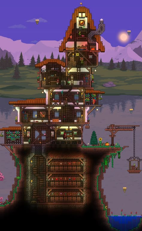 This is the Orange House, the 3rd one out of 4 Houses in my Terraria Megabase. Terraria Animal House, House Design Terraria, Terraria Aesthetic House, Terraria Cute Build, Terraria Haunted House, Cool Terraria Houses, Terraria Hollow House, House Ideas Terraria, Cute Terraria Builds