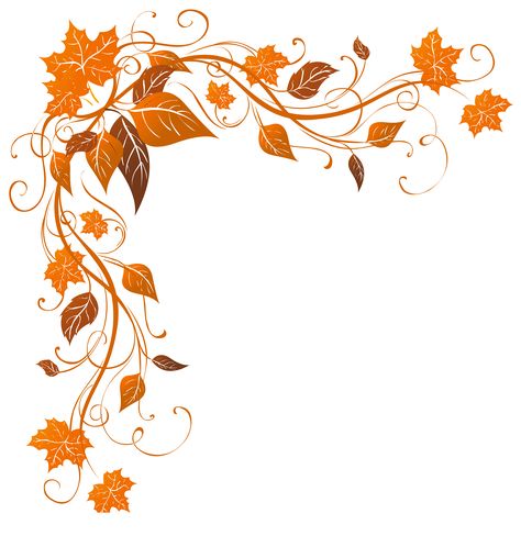 Fall Borders, Corner Borders, Fall Clip Art, Borders And Frames, Decorative Borders, Idul Fitri, Clip Art Borders, Flower Border, Fall Cards