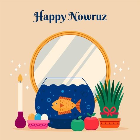 Flat happy nowruz celebrating Happy Norouz 1403, Happy Nowruz Card, Norouz Card, Nowruz Illustration, Happy Norouz, Norooz Card, Nowruz Card, Norooz Design, Happy Nowruz