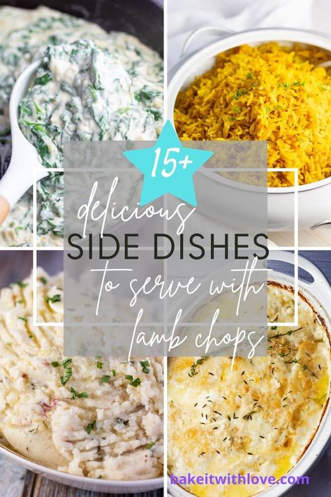 4 tasty side dishes for what to serve with lamb chops dinners any night of the week. Sides To Go With Lamb Chops, Side Dish For Lamb Chops, Lamb Chop Side Dishes, Sides For Lamb Chops, Side Dishes With Lamb, Pan Fried Sweet Potatoes, Lamb Gravy, Lamb Side Dishes, Smoked Lamb