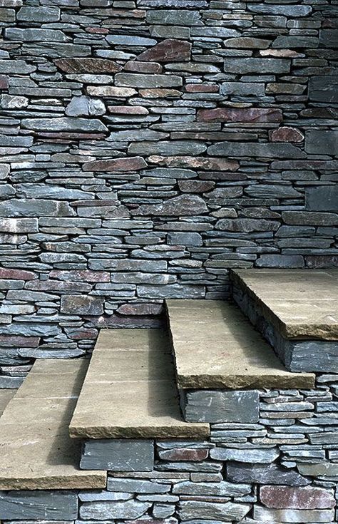 Dry Stone Walling, Garden Design Inspiration, Inspiration Reference, Stone Walls Garden, Stone Wall Design, Landscaping Retaining Walls, Garden Stairs, Stone Stairs, Building Stone