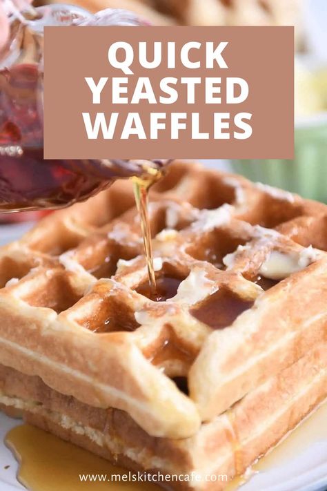 Yeast Waffle Recipe, Yeasted Waffles, Easy Waffle Recipe, Recipes With Yeast, Gluten Free Yeast Free, Fluffy Waffles, Waffle Maker Recipes, Waffles Easy, Gluten Free Waffles