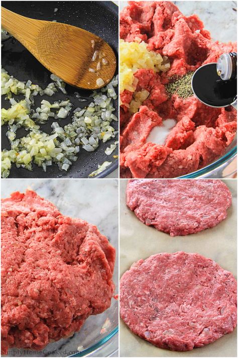 Homemade Beef Patty Recipe - Tastes Better Than Fast Food Burger Patty Recipe Beef, Beef Burger Patty Recipe, Best Burger Patty Recipe, Beef Patty Recipe, Ground Beef Burger Recipe, Homemade Burger Patties, Homemade Beef Burgers, Making Burger Patties, Easy Homemade Burgers