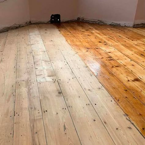 How to Lighten Old Pine - Prevent Orange Pine White Washed Pine Walls Cabin, Cottage Pine Walls, How To Get Scrubbed Pine Look, Light Pine Walls, Painted Pine Walls Before And After, Rustic Pine Floors, Diy Pine Wood Floors, Light Pine Wood Floors, Oiled Pine Floors