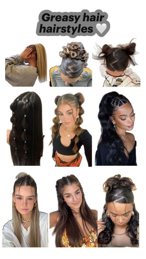 Cool Fun Hairstyles, Slick Summer Hairstyles, Hairstyles For Greece Hair, School Slick Back Hairstyles, Coiffure Street Wear, Unique Slick Back Hairstyles, Slickback Hairstyles Women, Slick Back Ideas, Hairstyles For Pe