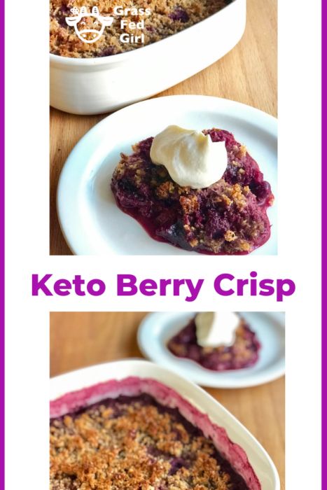 Keto Berry Cobbler Crisp Recipe(Low Carb, Paleo, Sugar Free, Dairy Free) Keto Berry Cobbler, Berry Cobbler Recipe, Berry Crisp Recipe, Mixed Berry Cobbler, Berry Cobbler Recipes, Berry Crisp, Keto Fruit, Fruit Crumble, Berry Cobbler