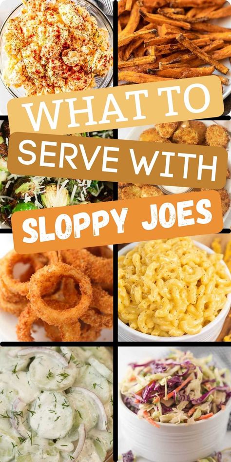 25 Best Side Dishes for Sloppy Joes - what to serve with sloppy joes Side Dishes For Sloppy Joes, Slippy Joes, Sloppy Joe Sides, Slopy Joes, Sloppy Joes Dinner, Crock Pot Sloppy Joes, Philly Cheesesteak Sloppy Joes, Best Coleslaw Recipe, Sloppy Joes Sandwich