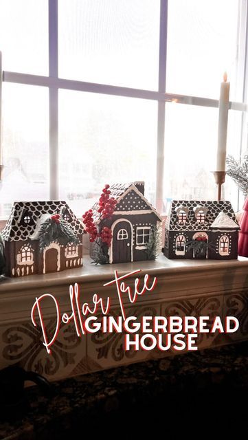 Kelsea | Home DIY projects on Instagram: "Like & Save this for later 🎄 The perfect craft for a family 🌟 This might just be the way to go if building gingerbread houses isn’t your thing 😉 Puffy paint 🎨 is found in the fabric section of your craft stores or of course on @amazon ! Dollhouses are from @dollartree and the middle house is thrifted for $1! 🛍️ 🎄 Make this a new holiday tradition - maybe experiment with other colors too ! 😉 (I’ll be doing a pink and red one in the near future) @alwaysa_kozyhome has the best holiday DIY’s and crafts - make sure you tap that follow button to keep up ! 🫶🏻 #diy #diyprojects #diycrafts #holiday #holidaycrafts #gingerbread #gingerbreadhouse #gingerbreadhouses #diygingerbreadhouse #christmas #christmascrafts #holidayinspo #christmasinspo #chris Dollar Store Gingerbread House Diy, Gingerbread House From Doll House, Cricut Gingerbread House, Gingerbread House Home Decor, Diy Wooden Gingerbread House, Dollar Store Gingerbread House, Craft Gingerbread House, Painting Gingerbread Houses, Painted Gingerbread Houses On Wood