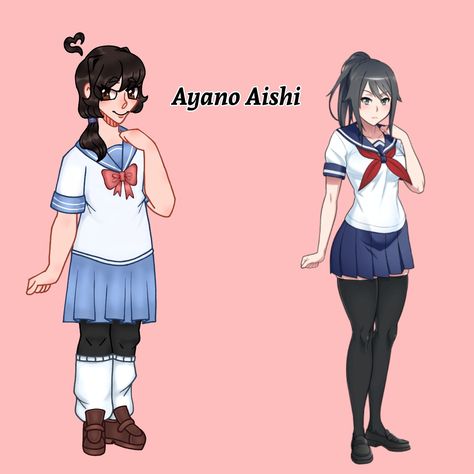 Yandere simulator Ayano Ayano Redesign, Ayano Aishi Redesign, Yandere Simulator Redesign, Describe Her, Ayano Aishi, Normal Person, Just She, Yandere Simulator, Miss Me