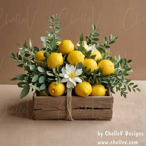 47 DIY Lemon Centerpieces - Easy Affordable Ideas for Every Wedding Theme - by ChelleV Lemon Flower Bouquet, Lemon Flower Arrangements, Lemon Centerpiece Ideas, Lemon Bouquet, Lemon Tablescape, Lemon Themed Party, Minimalist Centerpiece, Lemon Centerpieces, Square Glass Vase