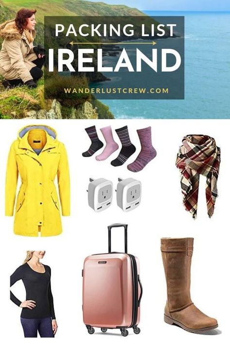 Pack For Ireland, What To Wear In Ireland, Winter Vacation Packing, Ireland In March, Winter Vacation Packing List, Packing List Kids, Travel Packing Ideas, Ireland Packing List, Ireland With Kids