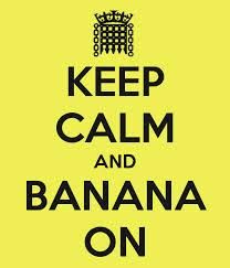 Banana Cotta Crumble Banana Quotes, Calm Sayings, Funny Banana, Awkward Girl, Evan Williams, Some Sentences, Minion Banana, Minions Love, Keep Calm Posters