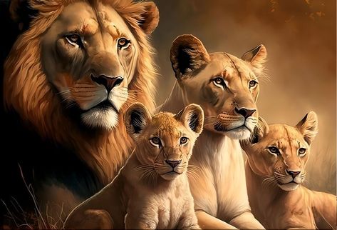 Cute lions🦁 Write a caption ❤️🌟 👉Follow: @lionskinghub 👉Follow: @lionskinghub - - 📸Please dm for credit … | Instagram Lion Family Wallpaper, Lioness Images, Jaguar Wallpaper, Wildlife Tattoo, Family Pictures On Wall, Wild Animal Wallpaper, Lion Family, Lions Photos, Beautiful Lion