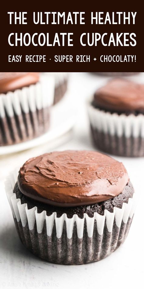 Low Calorie Chocolate Cupcakes, Low Calorie Cupcakes, Chocolate Cupcakes From Scratch, Healthy Chocolate Cupcakes, Healthy Cupcake Recipes, Cupcakes From Scratch, Low Calorie Chocolate, Cupcakes Homemade, Kids Foods