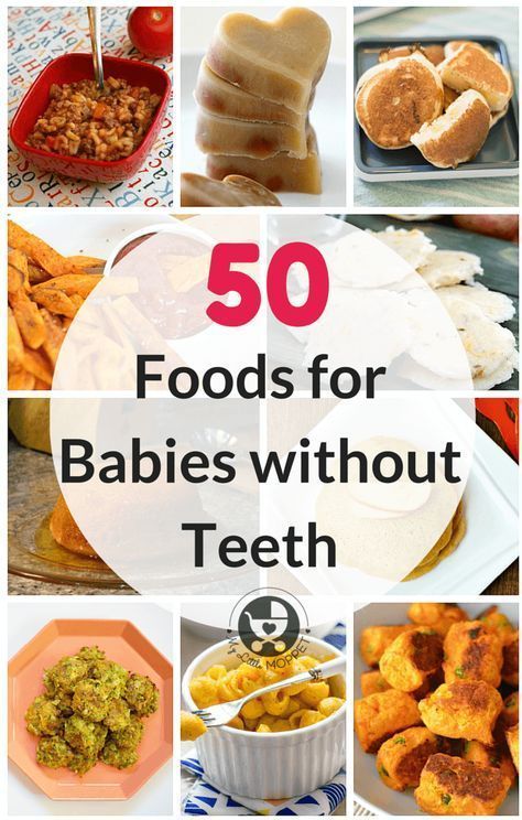 Some babies get teeth very late, but that doesn't mean that they can't go beyond purees and porridges! Here is a list of 50 foods for babies without teeth. Foods For Babies, Fingerfood Baby, Weaning Foods, Diy Baby Food, Baby Led Weaning Recipes, Healthy Baby Food, Baby First Foods, Weaning Recipes, Baby Finger Foods