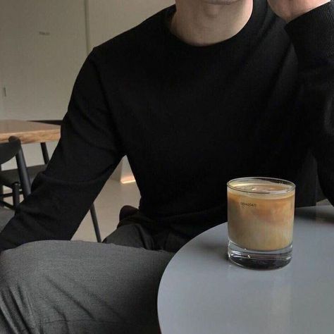 A Man, Cafe, Coffee, Glass