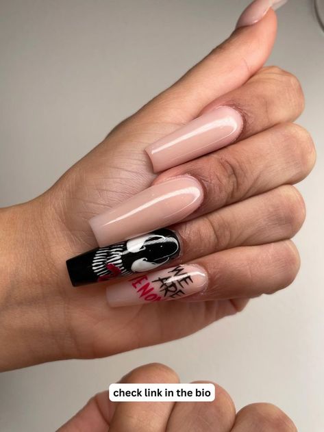 Spiderman Nails Superhero Nails, Horror Nails, Anime Nails, Long Nail Designs, Center Stage, Long Nails, Nail Inspo, Acrylic Nails, Spiderman